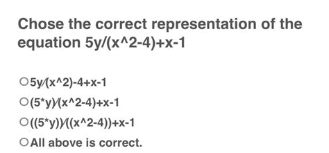 Answered Chose The Correct Representation Of The… Bartleby