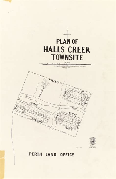 Plan Of Hall S Creek Townsite State Library Of Western Australia