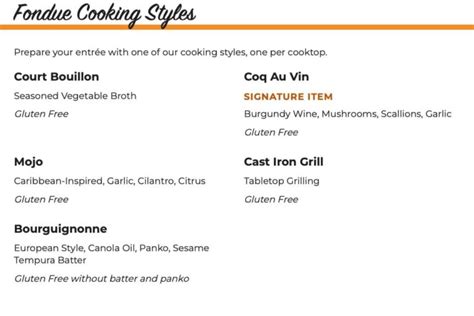 The Melting Pot Menu With Prices Updated June