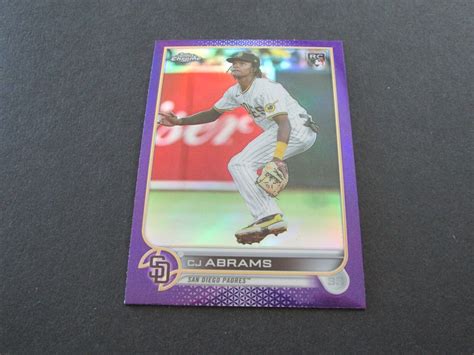 Topps Chrome Update Cj Abrams Rookie Card Usc Purple Parallel