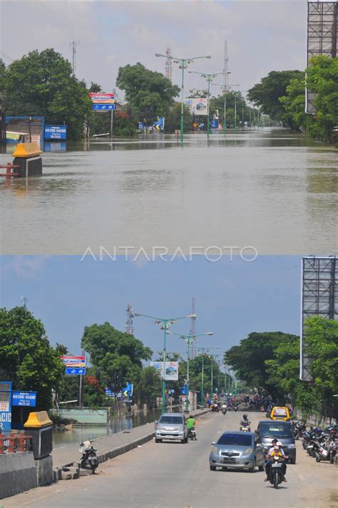 Banjir Jalan Pantura Demak Mulai Surut ANTARA Foto