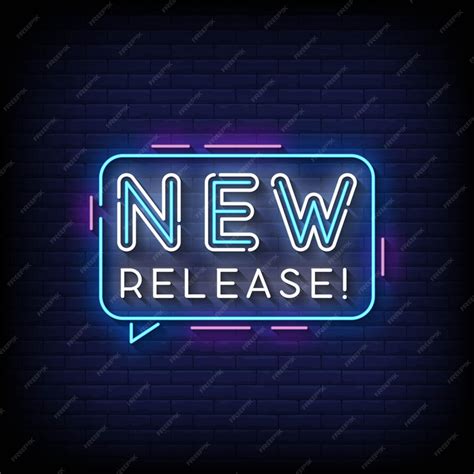 premium vector  release neon signs style text vector