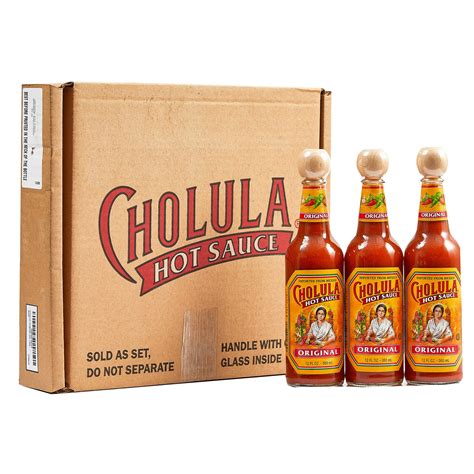 Cholula Original Hot Sauce 12 Fl Oz Multipack 3 Count Crafted With Mexican Peppers And