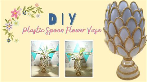 Diy Plastic Spoons Flower Vase Youtube