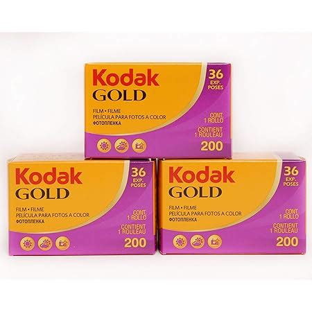 3 X Kodak Gold 200 ISO 36 Exposures 35mm Reel Colour Amazon Co Uk