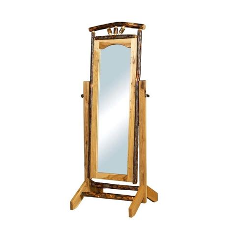 Rustic Hickory Twig Chevel Mirror from DutchCrafters Amish Furniture