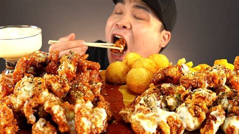 Thánh ăn Hàn Quốc Mukbang ăn Thịt Gà Sốt Cay Cục Ngon Youtube