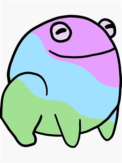 Pastel Polysexual Pride Flag Frog Sticker For Sale By Natstarart