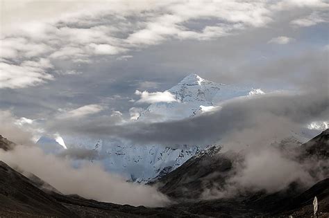 Tibet Mount Everest Tschomolangma North Side China Snow Buddhism