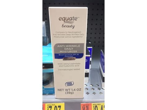 Equate Beauty Anti-Wrinkle Daily Moisturizer, SPF 20, 1.4 fl oz ...