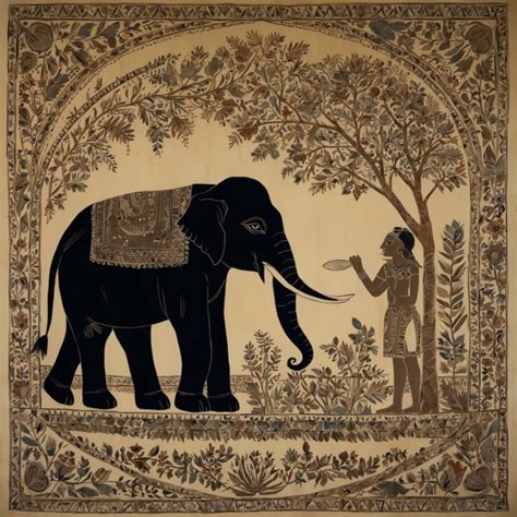 elephant tapestry ethnic art print  stock photo public domain