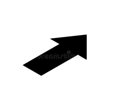 Black Arrow Isolated on White Logo Icon Illustration Stock Illustration ...