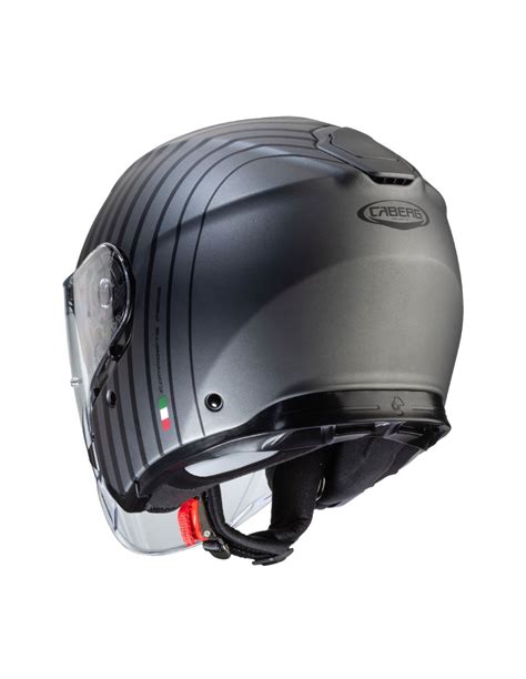 Casco Jet Caberg Flyon Bakari Gris Plomo Mate Negro Para Cascos Jet