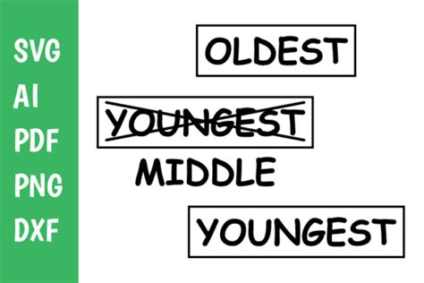 Oldest Youngest Middle Child Svg Graphic By Classygraphic · Creative