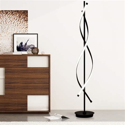 ADISUN 40W LED Floor Lamp Remote Control Dimmable Spiral Floor Lamp