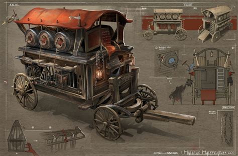 Artstation Caravan Wagon Phillip Gregg Props Concept Environment