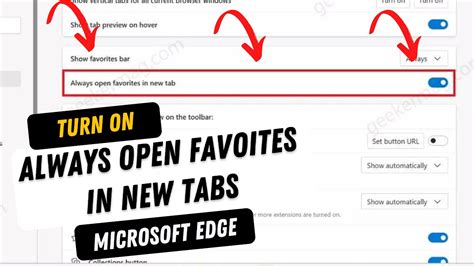 How To Always Open Favorites In New Tab In Microsoft Edge