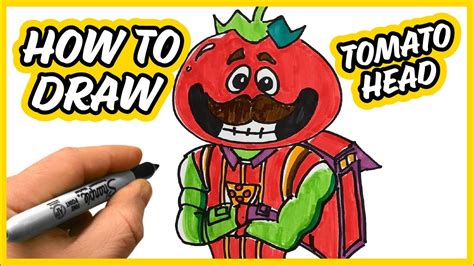 How To Draw Tomato Head Fortnite Step By Step Drawing Tutorial