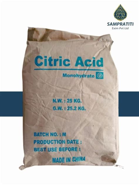 CITRIC ACID POWDER FOR INDUSTRIAL At Rs 48 Kg Citric Acid In