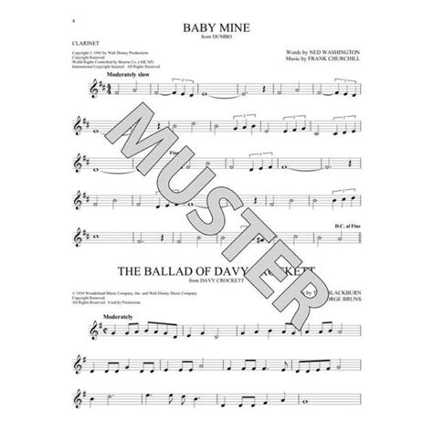 Disney Clarinet Sheet Music