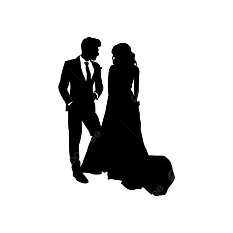 Wedding Silhouette Vector Illustration Design Wedding Silhouette