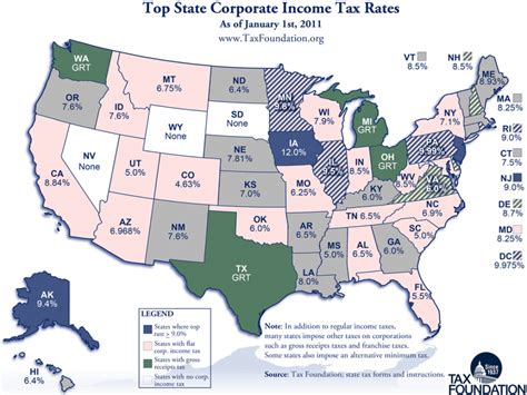 States Without Income Tax Map - Printable Map