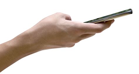 Hand Holding Mobile Smart Phone Isolated 22207320 Png