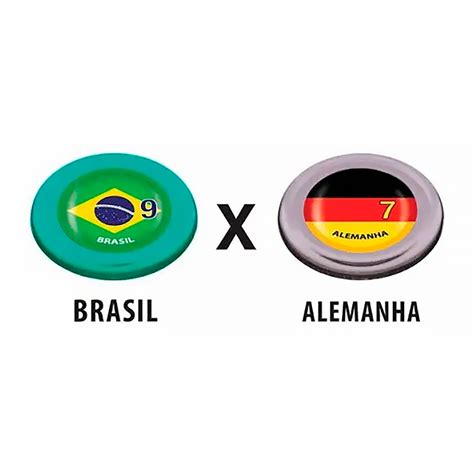 Jogo Futebol de Botão Brasil x Alemanha DoRéMi Brinquedos