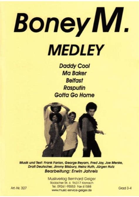 Boney M Medley Blasorchester Noten Kaufen Im Blasmusik Shop