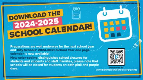 2024-2025 School Year Calendar updates | Baltimore City Public Schools