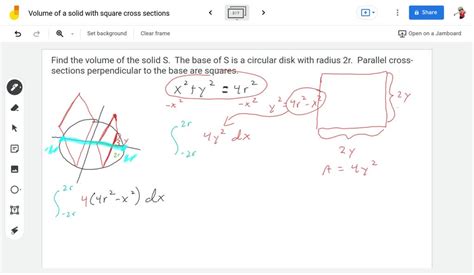 Solved Find The Volume V Of The Described Solid S The Base Of S Is A