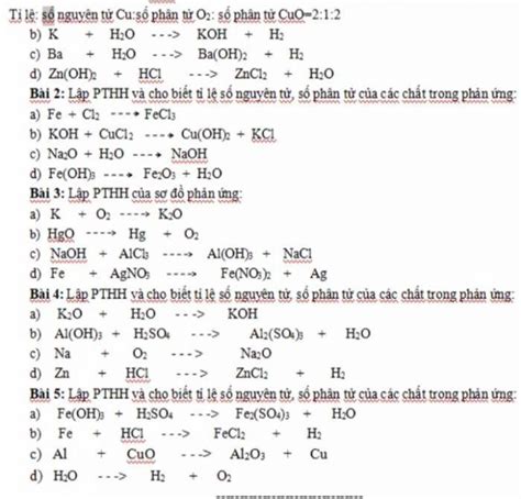 Lập Phương Trình Hóa Học Và Cho Biết Tỉ Lệ Hướng Dẫn Chi Tiết