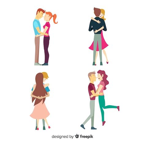 Free Vector Couple Collection For Valentines Day