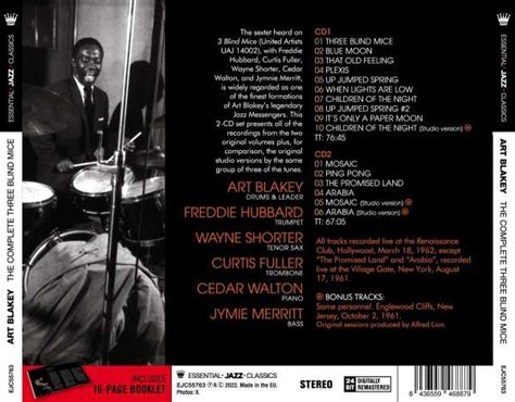 Art Blakey The Jazz Messengers The Complete Three Blind Mice CD