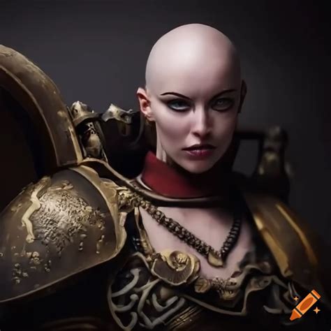 Bald Woman In Warhammer 40k Cosplay On Craiyon