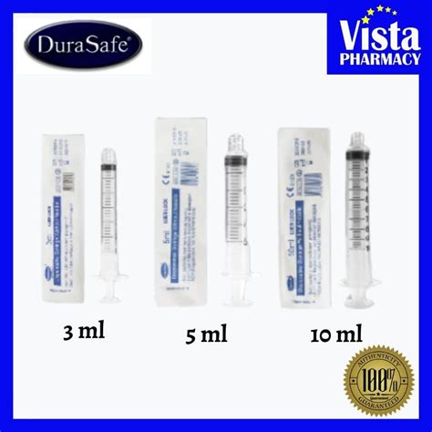 Durasafe Disposable Syringe Without Needle Luer Lock 3ml 5ml