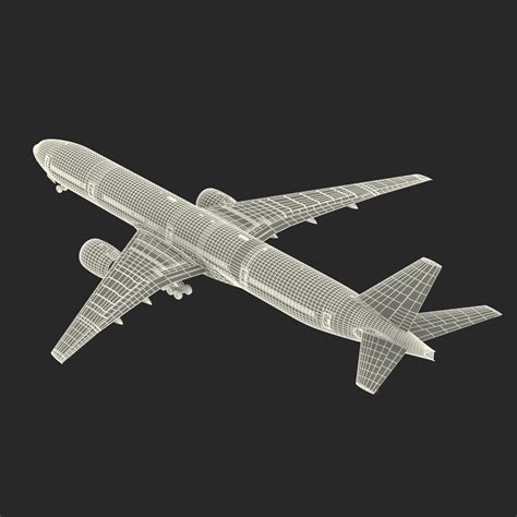 Boeing 777 300 Emirates Airlines 3D Modell 129 3ds C4d Fbx Ma