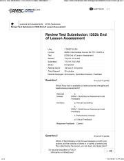 Review Test Submission I B End Of Lesson Assessment Pdf Review