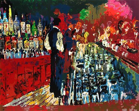 Leroy Neiman Chicago Key Club Bar Painting Chicago Key Club Bar Print