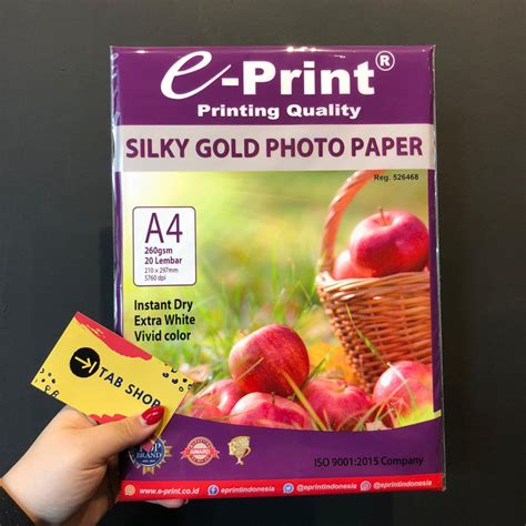 Jual Tab Shop Eprint Silky Gold Photo Paper A Gsm Lembar E