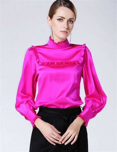 Pussy Bow Blouse Sexy Blouse Blouse And Skirt Blouse Dress Satin