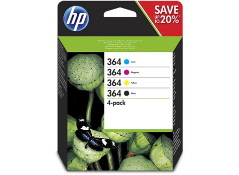 HP 364 Pack De 4 Cartouches D Encre Noir Cyan Magenta Jaune