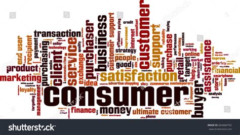 Consumer Word Cloud Concept Vector Illustration เวกเตอร์สต็อก ปลอดค่า