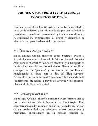 Origen Y Desarrollo De Algunos Conceptos De Etica Pdf