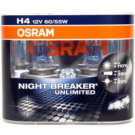 Osram Night Breaker Unlimited H4 12v 6055w Glühlampen 1400