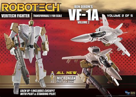 Robotech Vf 1 Transformable Veritech Fighter With Micronian Pilot Ben