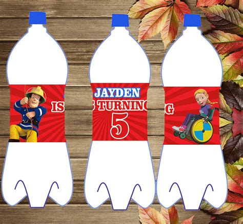 Printable Fireman Sam Bottle Labels - Etsy