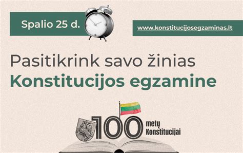 Artėja 16 asis Konstitucijos egzaminas skirtas šventiniams Valstybės