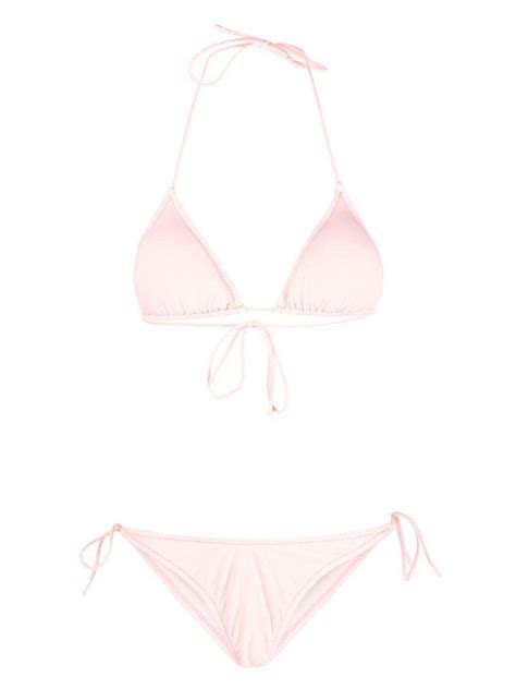 Buy REINA OLGA Susan Triangle Bikini Set Pink At 33 Off Editorialist