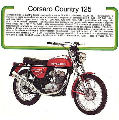 Moto Morini Corsaro Moto Epoca Anni 60 Anni 70